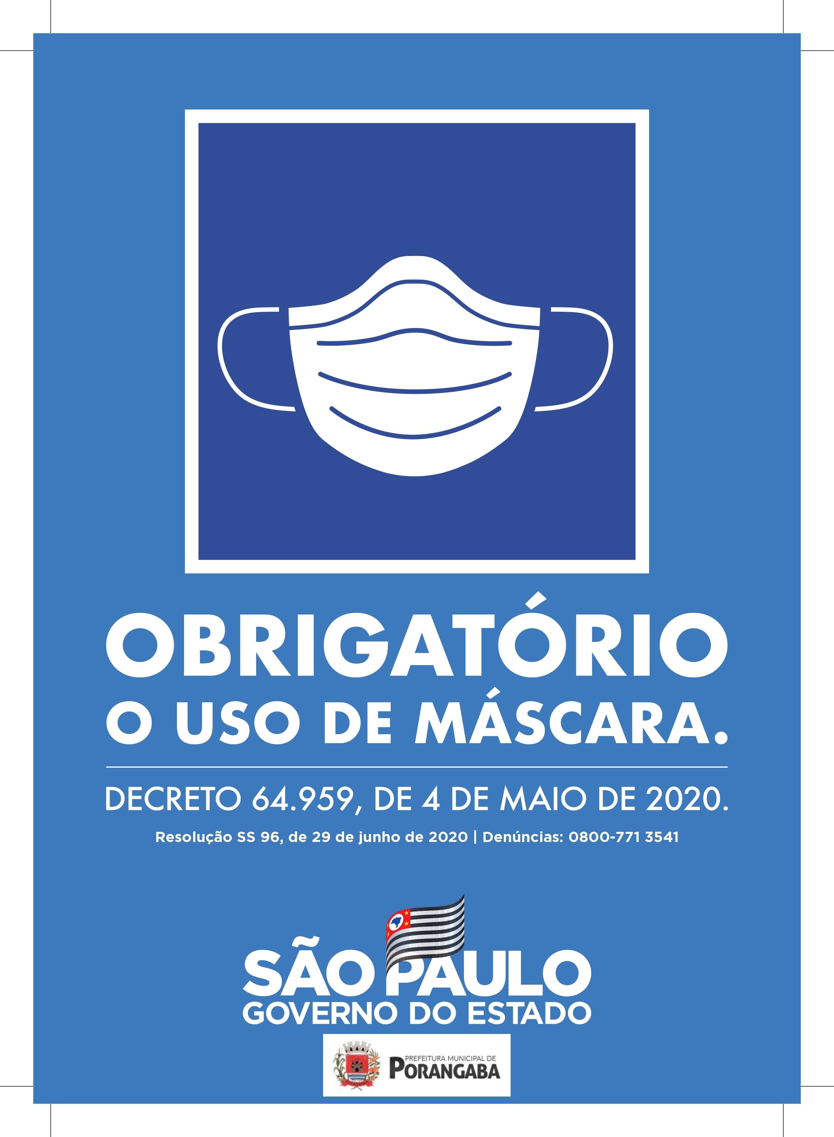 obrigatório o uso de mascaras 1